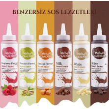 Melwiss 6'lı Bitter-Sütlü Çikolata-Beyaz Çikolata- Frambuaz Sos-Karamel-Antep Fıstıklı Sos Paketi