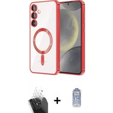 Marsilyan™- Galaxy A55 5g Kılıf Nova Işık Özel Seri - Siyah Joko Magic 5d Cam + Şeffaf Kamera Lens Koruma Cam