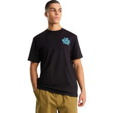 The North Face Drip Logo Relaxed Graphic Erkek Siyah Outdoor T-Shirt NF0A8GABJK31
