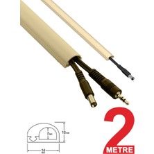 Blue Apple Esnek Kablo Kanalı Şeritli Krem / BA-KK12