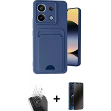 Marsilyan™- Redmi Note 13 Pro 5g Kılıf Vadi Çizgi Prime - Siyah 3D Antistatik Hayalet Cam Ekran Koruyucu + Şeffaf Kamera Lens Koruma Cam