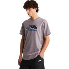 The North Face Mountain Line Regular Erkek Gri Outdoor T-Shirt NF0A8GUXG7O1