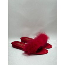 mee looa'n collection Tüylü Gelin Çeyiz Terliği