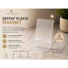 Lucent Tasarım Şeffaf Papatya Pleksi Magnet 30 Adet (Boş Süslemeye Hazır )