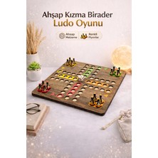 Benomtech Ahşap Ludo Oyunu (Kızma Birader) - 4 Kişilik Premium Masa Oyunu