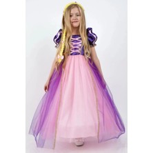 Cantoy Rapunzel Prenses Kız Çocuk Elbise