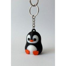 My Craft 3D 2'li Sevimli Penguen Anahtarlık 3D Figür Çanta Aksesuarı Dekoratif Mini Oyuncak