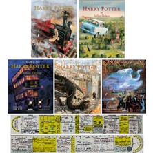 Yapı Kredi Yayınları Harry Potter Ciltli Özel Baskılar Felsefe Taşı-Sırlar Odası-Azkaban-Ateş Kadehi-Zümrüdüanka 5 Kitap