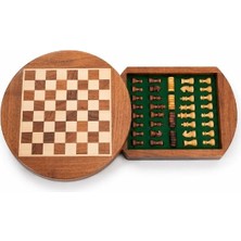 Gümrük Bey Premium Manyetik Ahşap Satranç ve Çekmeceli Dama Seti – El Yapımı Italyan Tasarım