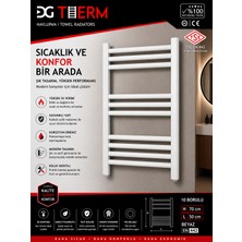 Dgtherm Havlupan 50X70 cm 10 Borulu Beyaz Lüx Havlupan