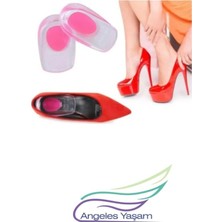 Angeles Yaşam Silikon Topukluk Şeffaf Pembe Kadın