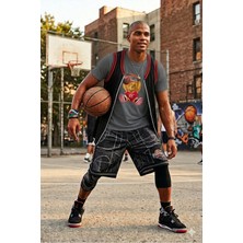 Unisex Basketbolcu Cool Ayıcık Baskılı Tişört Pamuk Penye Süprem Basic