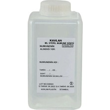 Kavlan Su Numune Şişesi 500 ml Pp Tiyosülfatlı Gama Steril Şeffaf