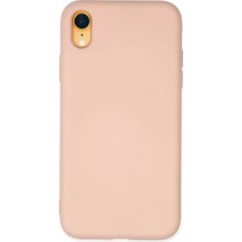 İntora Iphone Xr Kılıf Nano Içi Kadife Silikon - Pudra