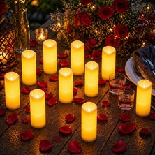 Kuzey Oyuncak Yüksek Kalite 11 Adet 15 cm LED Işıklı Mum Gün Işığı Alev Efektli Titrek Yanan LED Mum Büyük Boy