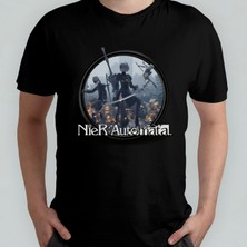 Pixxa Nier Automata Unisex %100 Pamuklu Bisiklet Yaka T-Shirt Model 3