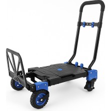 Rafiste Ayarlanabilir Katlanabilir Yük Koli Taşıma Arabası Dört Tekerlekli 150 kg