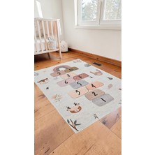 Alpina Home Alpin Home New Age Cocuk Halısı  Renkli Yıkanabilir Dokuma Taban Kaymaz Salon Mutfak Balkon Kilimi