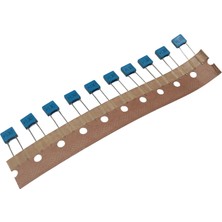 Devre Dünyası 10 Adet 100NF 0.1uf 63V U1J63 5mm Mavi Kutupsuz Polyester Kondansatör 2X6X7MM