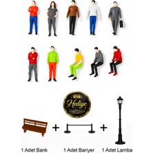 Özgürce Renkli 10 Adet 1/50 Ölçekli Insan Figürleri, 3-3,5cm, Detaylı ve Şık Set