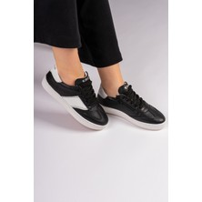 Tesla Shoes Hakiki Deri Siyah Sneaker