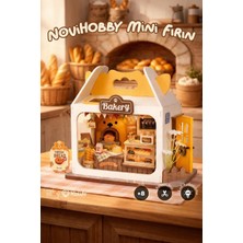 Özgürce Mini Fırın 3D Puzzle Ahşap Minyatür Maket Kendin Yap Hobi Seti