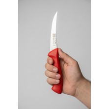 Gucso Profesyonel Kasap ve Sıyırma Bıçağı - Kırmızı Ergonomik Saplı Orijinal Bursa Bıçağı