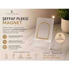 Lucent Tasarım Gold Detaylı Pencere Pleksi Magnet 30 Adet (Boş Süslemeye Hazır Şekilde Gönderilmektedir)