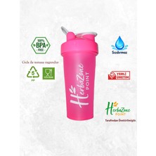 Herbazone Protein Shaker Pembe - Sporcu & Antrenman, Sızdırmaz, Bpa-Free 600 ml