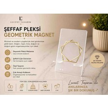 Lucent Tasarım Gold Detaylı Geometrik Desen Magnet 30 Adet (Boş Süslemeye Hazır Şekilde Gönderilmektedir)
