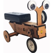Özgürce Kendin Yap Taktuk Robot Ahşap Eğitici Oyuncak, Kodlama ve Boyama Seçenekleriyle