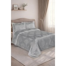 Bir Home Loretta Jakarlı Fransız Güpürlü Modern Çift Kişilik Yatak Örtüsü Takımı 240X250CM