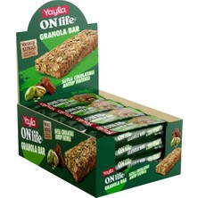 Yayla Onlife Sütlü Çikolata ve Antep Fıstıklı Granola Bar 30 g x24