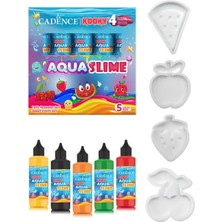 Özgürce Renkli Aqua Slime Kendin Yap Oyuncak Seti, Tatlı Meyveler, 5X90ML
