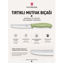 Victorinox Tırtıklı Mutfak Bıçağı Ekmek Domates Meyve ve Sebze Bıçağı Mint Rengi