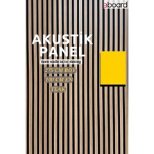 Eboard Mdf Akustik Duvar Paneli 100CM x 275CM Teak Rengi