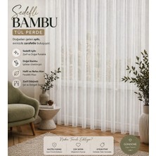 evihtiyaclarim by IOC Sedefli Lüx Bambu Model Tül Perde Kırışmaz 1/2 Seyrek Pileli Ağır ve Tok Özel Ölçü