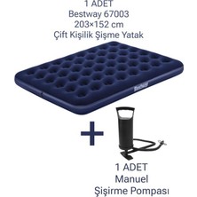 Bestway 67003 203X152 Çift Kişilik Şişme Yatak Pompalı
