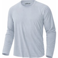 Rich Erkek Buz Mavisi Basic Uzun Kollu Tişört Sporcu Body T-Shirt