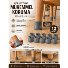 Special Action Silikon Sandalye Masa Ayak Koruyucu 12’li Kaydırmaz Çizdirmez Mobilya Pabuç
