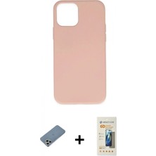 Marsilyan™- iPhone 11 Pro Kılıf Ahenk Serisi - Siyah 6d Mat Seramik Hayalet Nano Ekran Koruyucu + Gümüş Shine Kamera Lens Koruma Cam