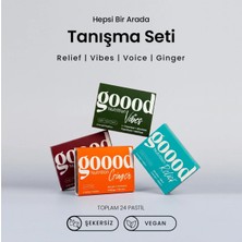 Goood Nutrition Goood Tanışma Kiti – 4 Farklı Bitkisel Pastil (Vibes, Voice, Ginger, Relief) - Toplam 24 Pastil