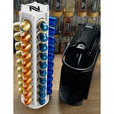 Talha3D Nespresso Kapsül Standı Plastik Malzeme ile Dayanıklı ve Pratik Kullanım Için Beyaz