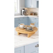 Mis Kitchen Bambu Sunum Tahtası Kesme Tahtası Servis Tabağı Bambu Kahvaltı Sunum Standı