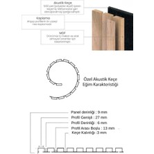 Eboard Mdf Akustik Duvar Paneli 100CM x 275CM Meşe Rengi