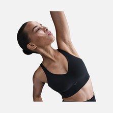 Nike Kadın Siyah Alate Medium Support Longline Padded Sports Bra Sporcu Sütyeni | FQ7383-010