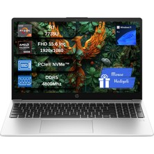 Hp 255R G10 Amd Ryzen™ 7 7735U 16GB Ddr5 2tb SSD 15.6" Amd Radeon Grafik Fhd (1920 x 1080), Ips, 300NIT WIN11PRO Taşınabilir Bilgisayar D30M1ETEX03