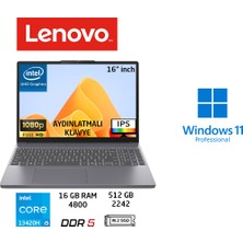 Lenovo ıdeapad Slim 3 16IRH10 Intel Core I5 13420H 16GB 512GB SSD W11 Pro 16” Wuxga 83K20077TR Duddi