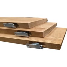 Szn Wood Uçan Raf Eskitme Kütük Doğal Canlı Kenar 50 cm Ladin Göknar Masif Ahşap Gizli Montajlı Duvar Rafı
