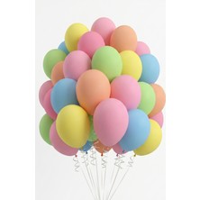Le Mabelle Çok Renkli Pastel Tonları 20'li Balon Set